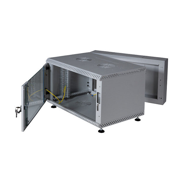 EFB 19" Wandgehäuse 9HE, schwenkend, 2-teilig, RAL7035, Tiefe 600 mm