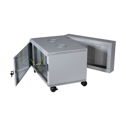 EFB 19" Wandgehäuse 9HE, schwenkend, 2-teilig, RAL7035, Tiefe 600 mm