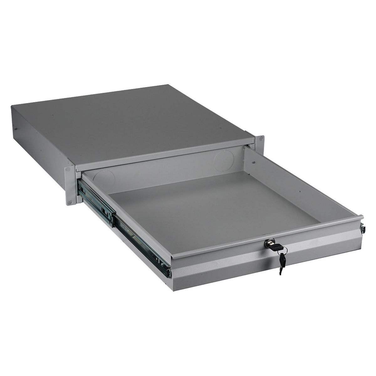 EFB 19" 3HE Tastatur-/Dokumentenschublade, abschliebar, RAL7035