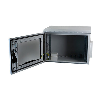 EFB 19" Wandgehäuse IP55, 20HE, Glastr, Tiefe 600 mm, RAL7035