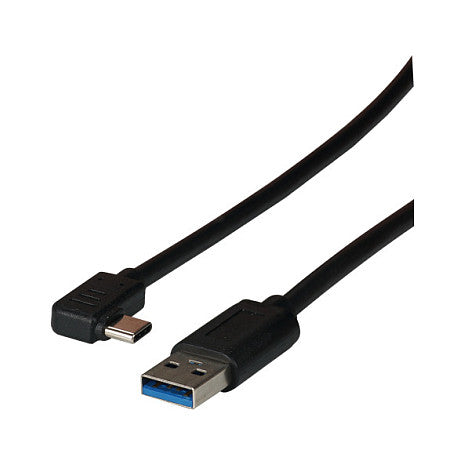 EFB USB 3.2 Gen1 5Gbit 3A Kabel, Typ-A ,Stecker - Typ-C Stecker 90, 1m