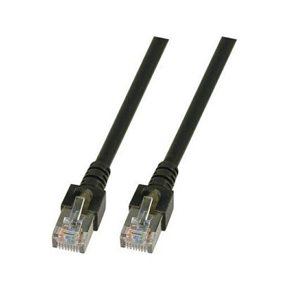 EFB RJ45 Patchkabel Cat.5e SF/UTP PVC CCA schwarz 1,5m