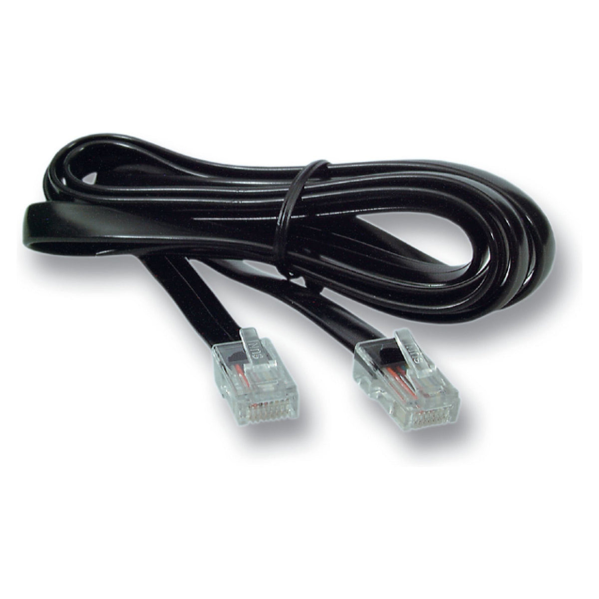 EFB Modularkabel schwarz, 2 x RJ10 (4/4) Stecker, 1:1, 15,0 m