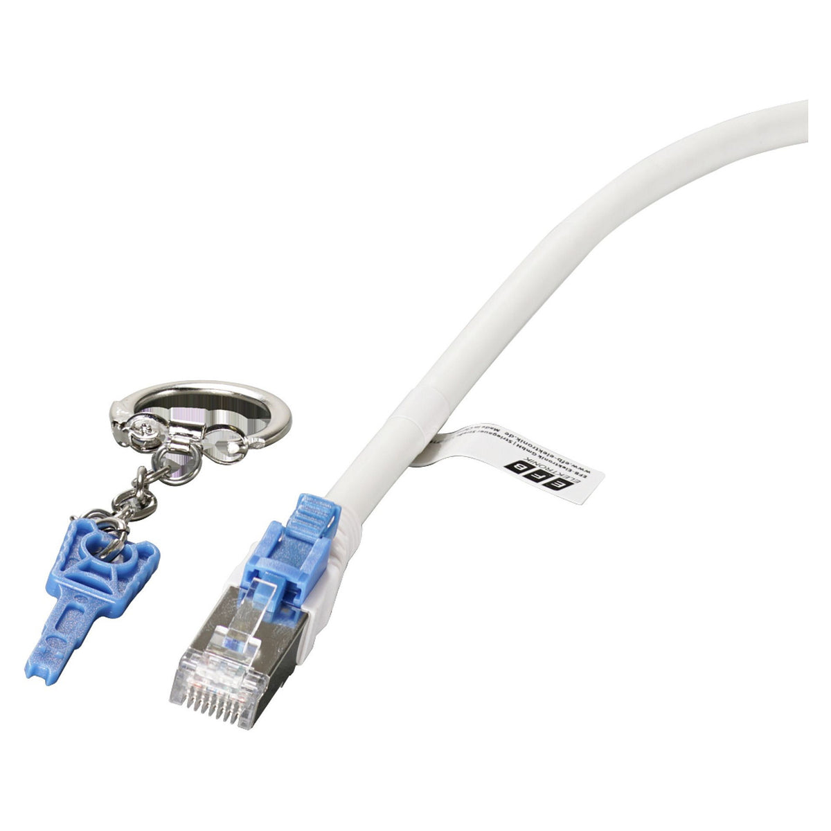 EFB RJ45 Patchkabel Cat.6A S/FTP LSZH BC AWG26 abschliebar wei 0,5m