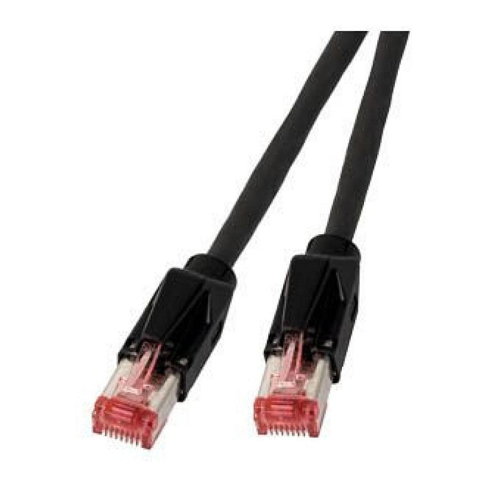 EFB RJ45 Patchkabel Cat.6A S/FTP LSZH Draka UC900 TM21 schwarz 0,25m