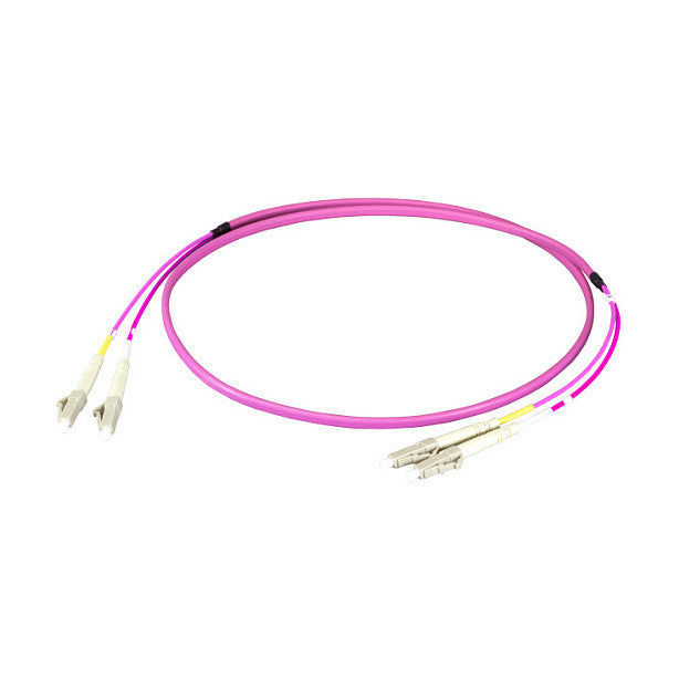 EFB Duplex Patchkabel Flat-Twin LC-LC OM4 5m LSZH 3x5mm erikaviolett