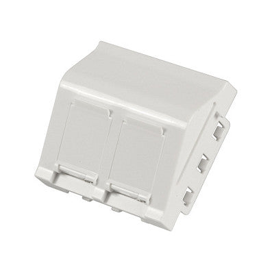 EFB Zentralplatte 45x45mm fr 2 Keystones, Auslass gewinkelt