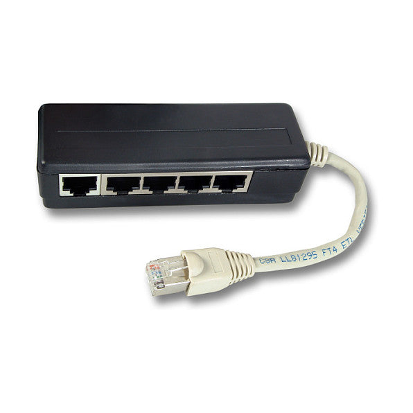 EFB ISDN 5-fach Adapter, RJ45 Stecker / 5 x RJ45 Buchse, terminiert