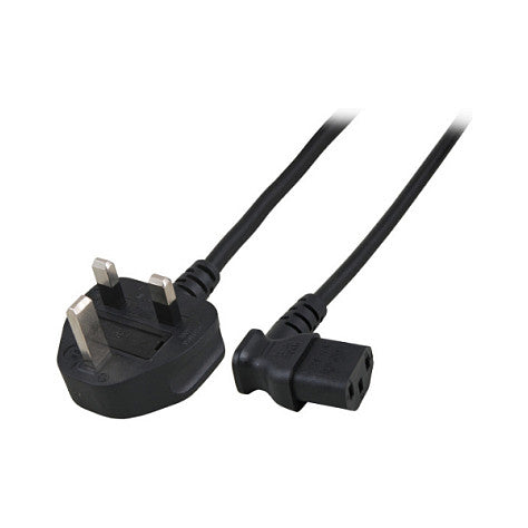 EFB Netzleitung UK BS1363A-C13 90 , schwarz, 1,8 m, 3 x 0,75 mm