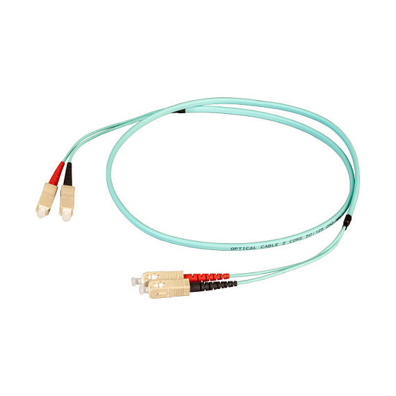EFB Duplex Patchkabel Flat-Twin SC-SC OM3 50m LSZH 3x5mm aqua