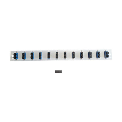 EFB Bestckte Frontblende mit 12 x SC Duplex Kupplung OM3 vertikal, grau
