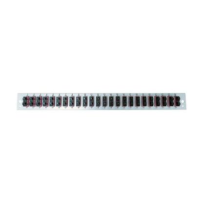 EFB Bestckte Frontblende mit 24 x SC Duplex Kupplung OM4 vertikal, grau