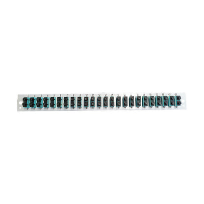 EFB Bestckte Frontblende mit 24 x SC Duplex Kupplung OM4 vertikal, grau