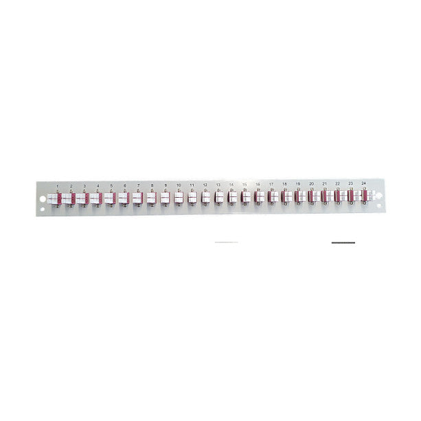 EFB Bestckte Frontblende mit 24 x LC Duplex Kupplung OM3, grau