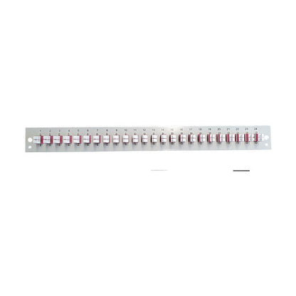 EFB Bestckte Frontblende mit 24 x LC Duplex Kupplung OM3, grau