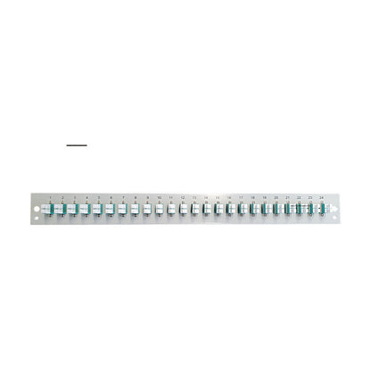EFB Bestckte Frontblende mit 24 x LC Duplex Kupplung OM3, grau