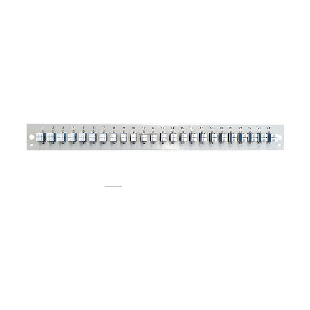 EFB Bestckte Frontblende mit 24 x LC Duplex Kupplung OM3, grau