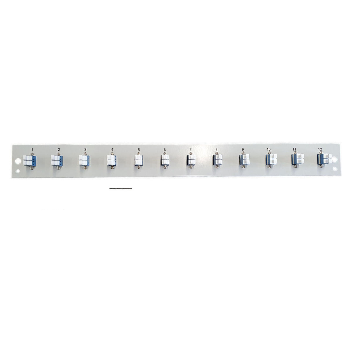 EFB Bestckte Frontblende mit 12 x LC Duplex Kupplung OS2, schwarz