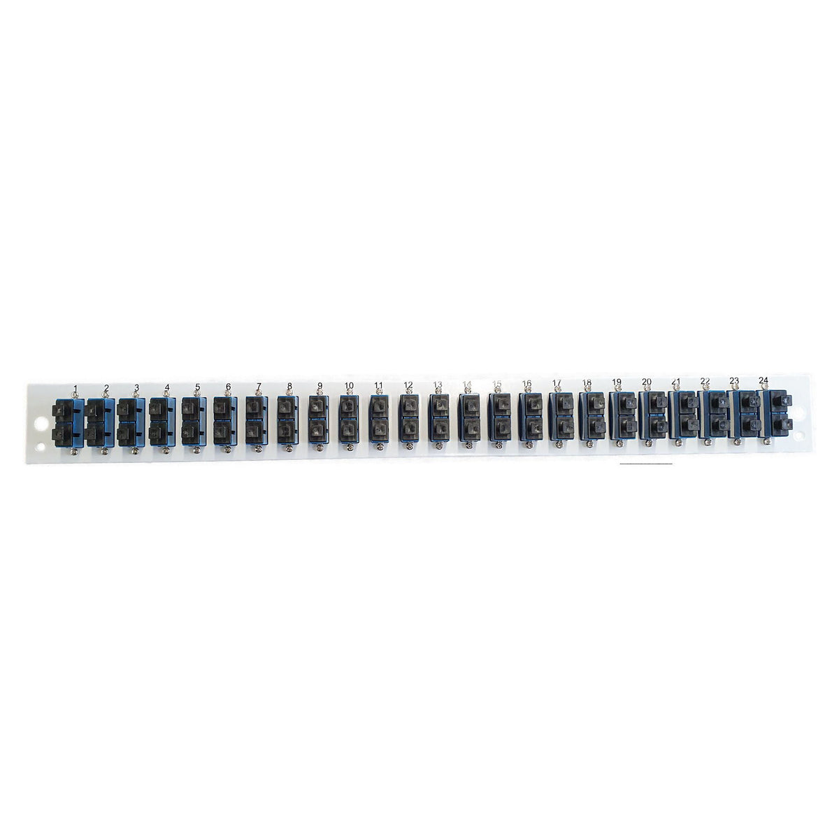 EFB Bestckte Frontblende mit 24 x SC Duplex Kupplung OS2 vertikal, schwarz