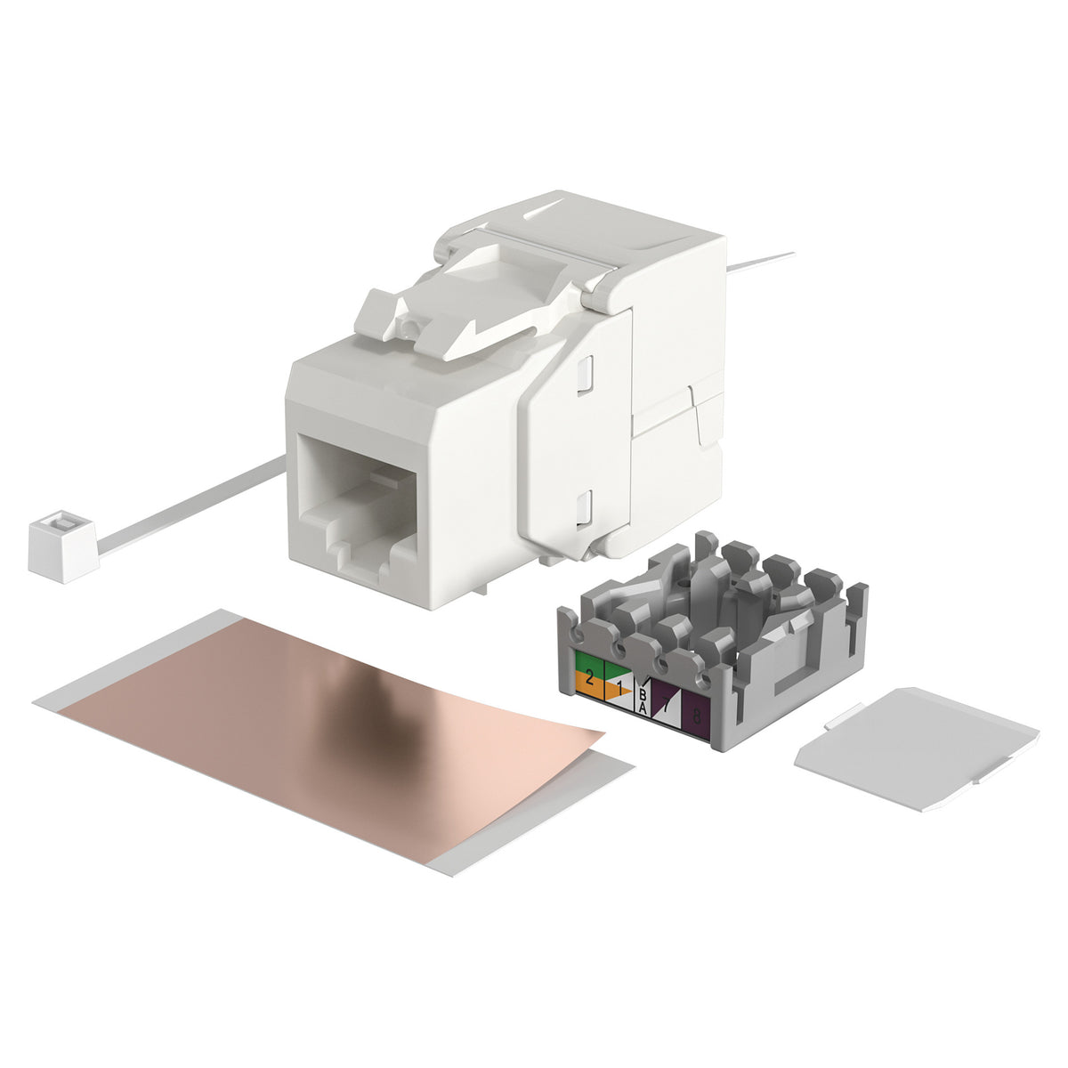 EFB RJ45 Keystone UTP, Cat.6, 250MHz, Komponenten zertifiziert, wei