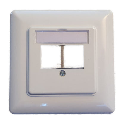 EFB 2-Port Rahmenset fr Keystones, gerader Auslass, DIN49075, RAL9003 Signalwei