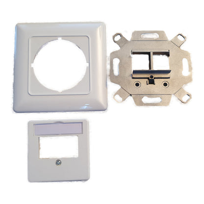 EFB 2-Port Rahmenset fr Keystones, gerader Auslass, DIN49075, RAL9003 Signalwei