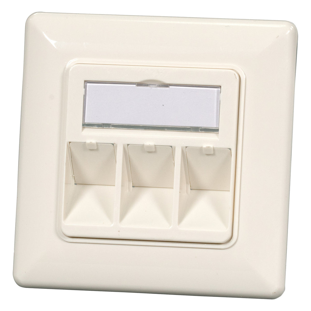 EFB 2-Port Rahmenset fr Keystones, gerader Auslass, DIN49075, RAL9003 Signalwei