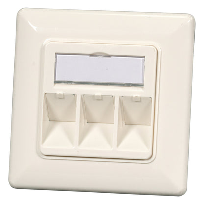 EFB 2-Port Rahmenset fr Keystones, gerader Auslass, DIN49075, RAL9003 Signalwei