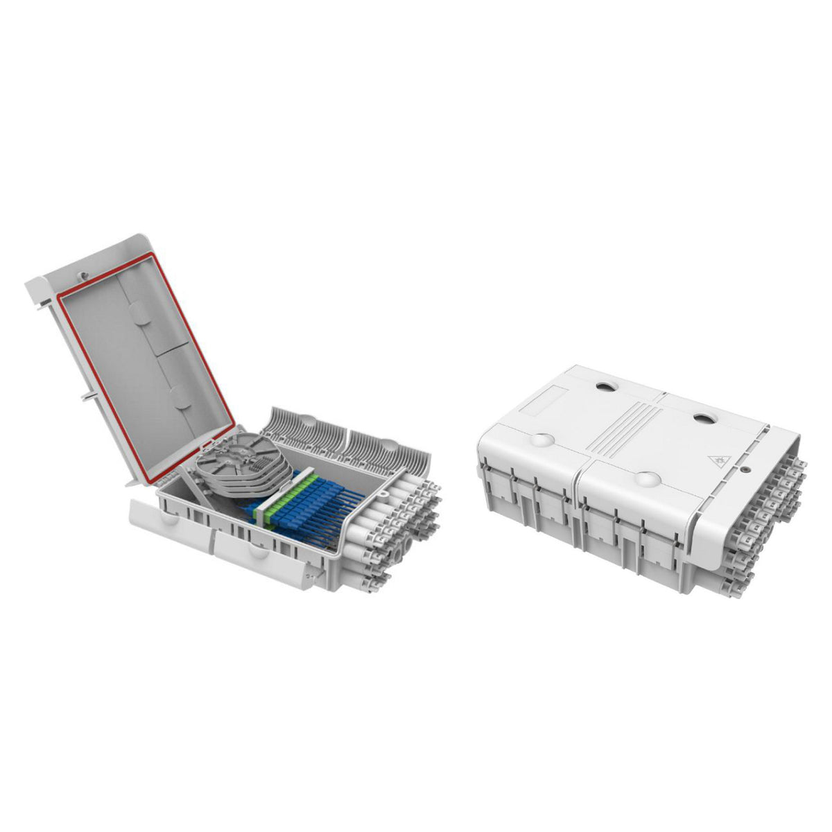 EFB FTTH IP65 Anschlussbox fr 48 Fasern,24 Kupplungen und Faserberlngenaufnahme