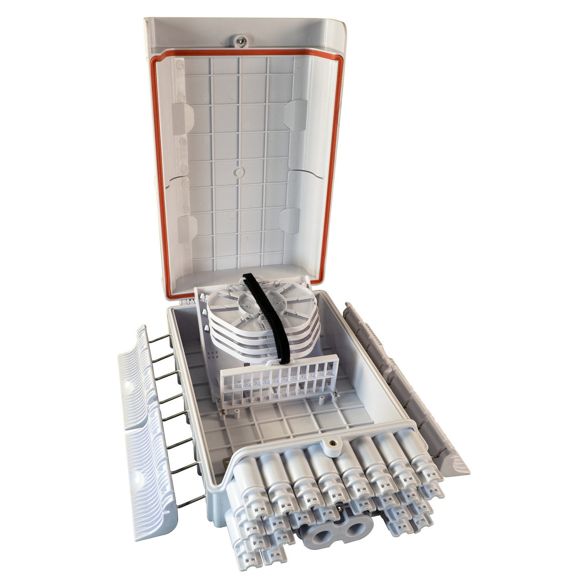 EFB FTTH IP65 Anschlussbox fr 48 Fasern,24 Kupplungen und Faserberlngenaufnahme