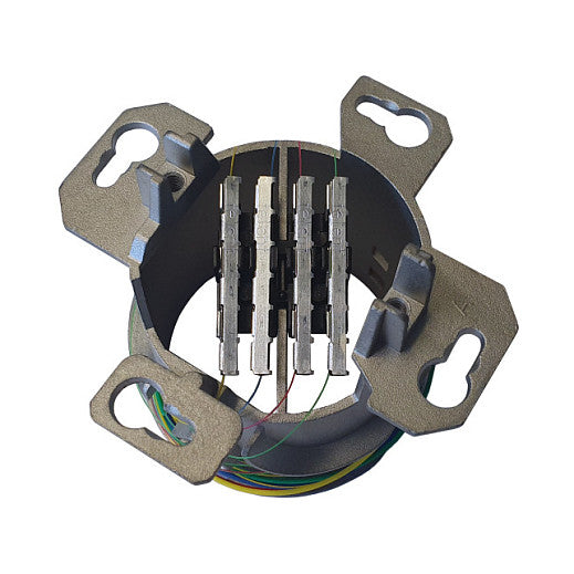 EFB FO Datendose UP, 2 SC-S Kupplungen OM3 mit Shutter, integrierter Spleihalter