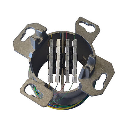 EFB FO Datendose UP, 2 SC-S Kupplungen OM3 mit Shutter, integrierter Spleihalter