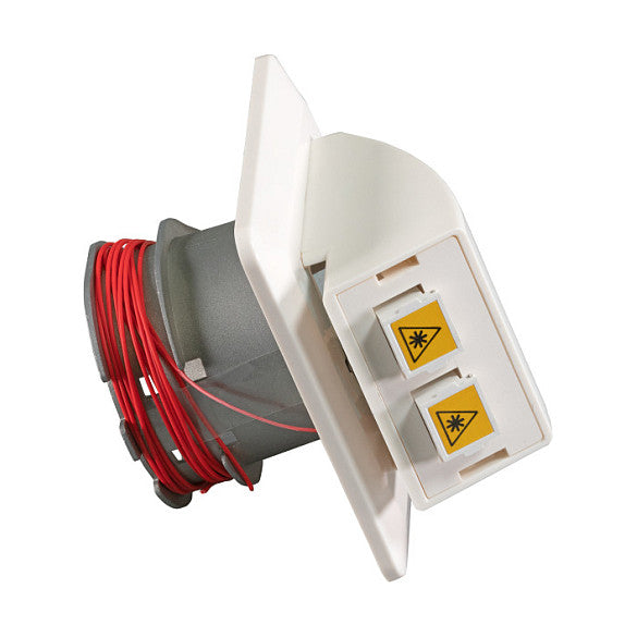 EFB FO Datendose UP, 2 SC-S Kupplungen OM3 mit Shutter, integrierter Spleihalter