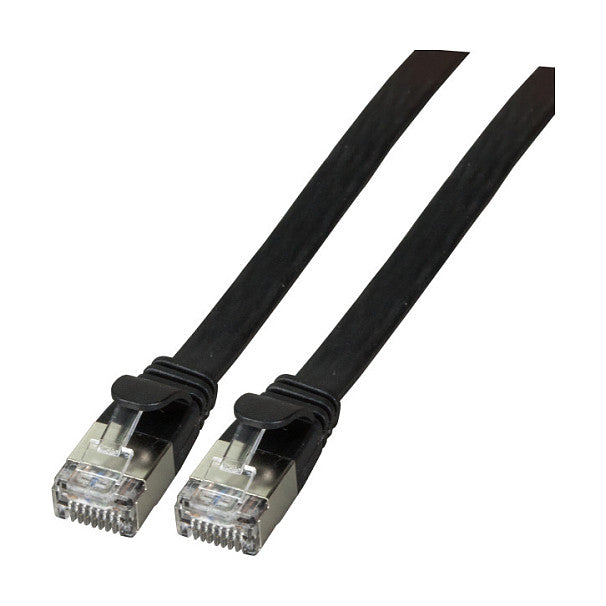 EFB RJ45 Flachpatchkabel Cat.6A U/FTP PVC schwarz 1m