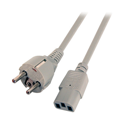 EFB Netzleitung Schutzkontakt 180 - C13 180 grau, 5,0 m, 3 x 1,00 mm