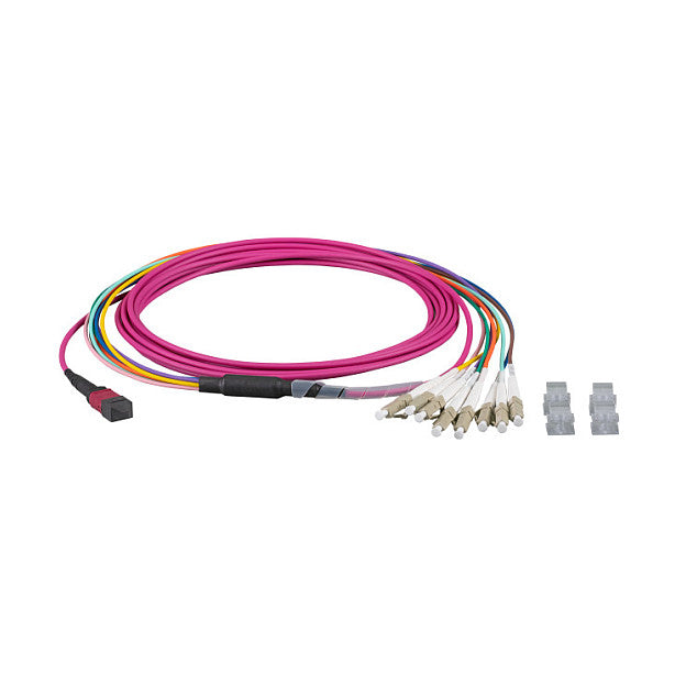 EFB MTP(F)-LC Trunkkabel OM4 8 Fasern Typ B LSZH erika-violett 3m