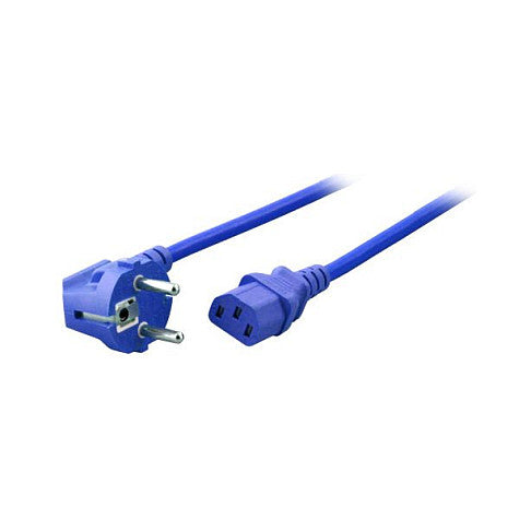 EFB Netzleitung Schutzkontakt 90 - C13 180, blau, 1,8 m, 3 x 0,75 mm