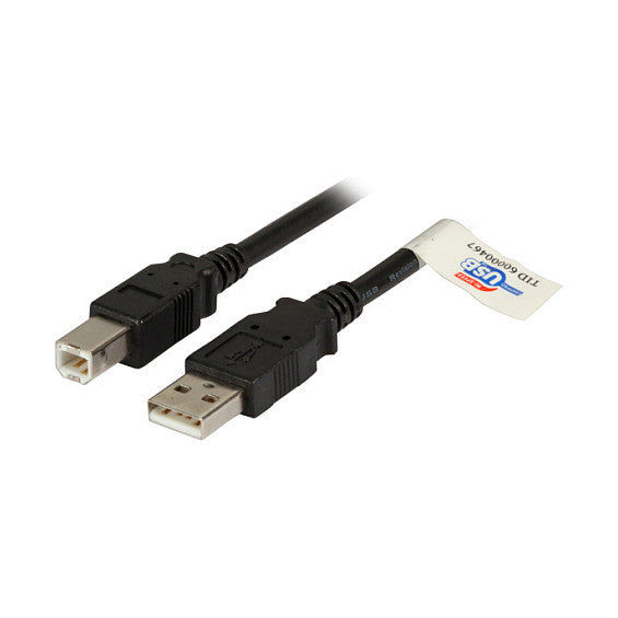 EFB USB2.0 Anschlusskabel A-B, St.-St., 0,5m, schwarz, Premium