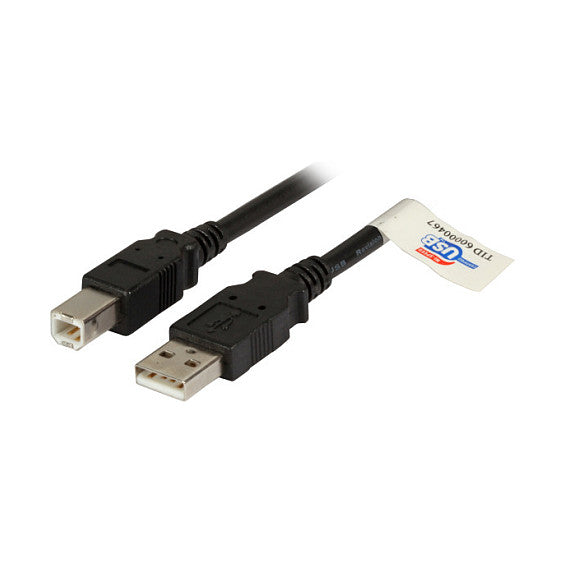 EFB USB2.0 Anschlusskabel A-B, St.-St., 3,0m, schwarz, Premium