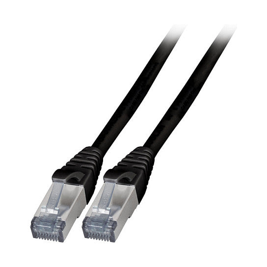 EFB RJ45 Patchkabel Cat.6A S/FTP TPE, 6KV schwarz 15m