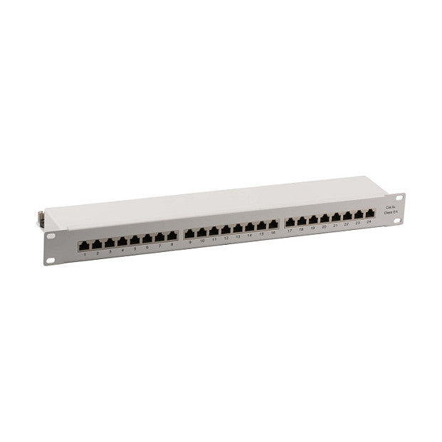 EFB Patchpanel STP 24xRJ45 Cat.6A, 19 1HE, RAL7035 grau