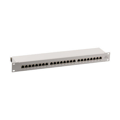 EFB Patchpanel STP 24xRJ45 Cat.6A, 19 1HE, RAL7035 grau
