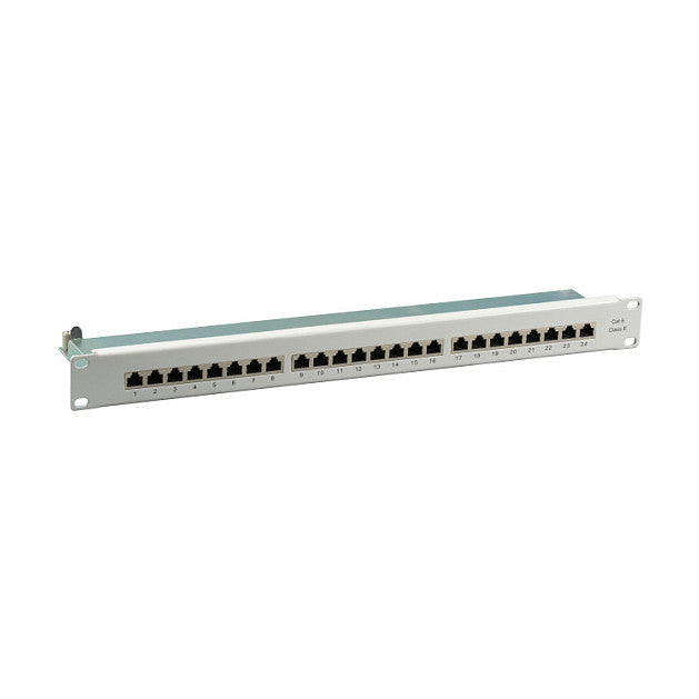 EFB Patchpanel STP 24xRJ45 Cat.6, 19 1HE, RAL7035 grau