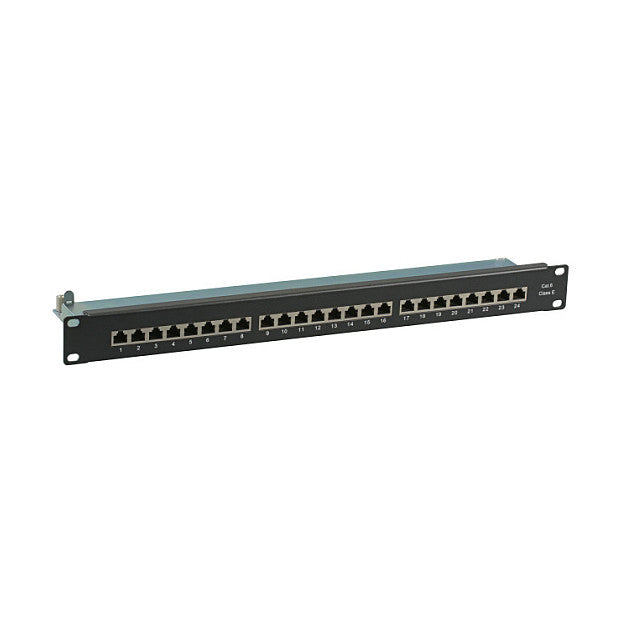 EFB Patchpanel STP 24xRJ45 Cat.6, 19 1HE, RAL9005 schwarz