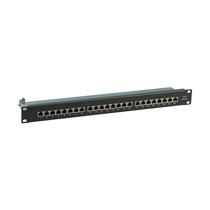 EFB Patchpanel STP 24xRJ45 Cat.6, 19 1HE, RAL9005 schwarz