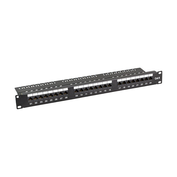 EFB Patchpanel Cat.6,UTP 19"/1HE 24xRJ45 schwarz