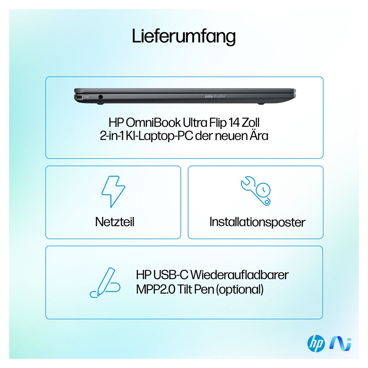 HP OmniBook Ultra Flip 14-fh0170ng CU7 256V/16GB/512SSD/W11 Home Touch