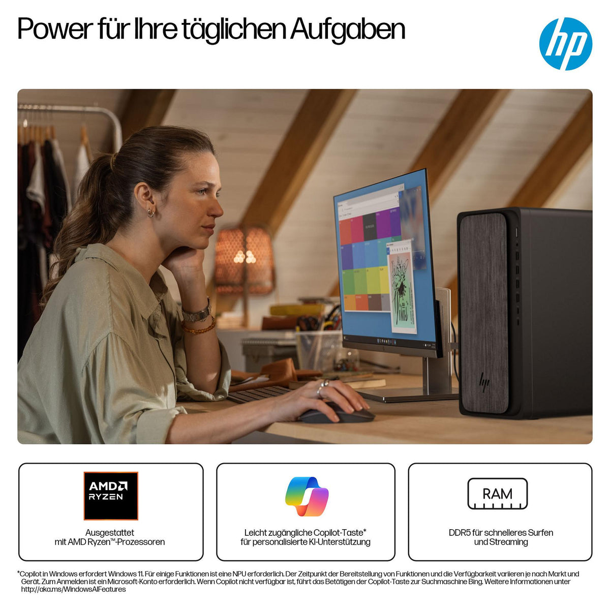 HP Omnidesk M02-0177ng RYZ7 8700G/32GB/1TBSSD/W11 Home