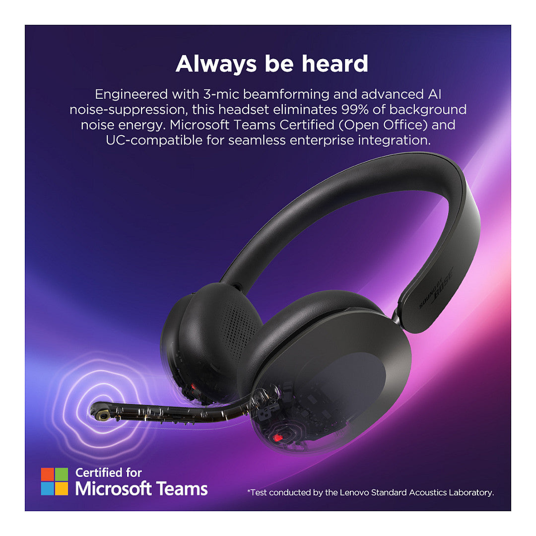 Lenovo Dual-Mode Wireless ANC Foldable Headset 8550 Aura Edition USB-C Teams