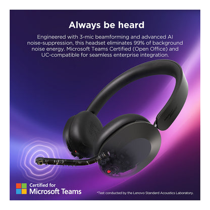 Lenovo Dual-Mode Wireless ANC Foldable Headset 8550 Aura Edition USB-C Teams
